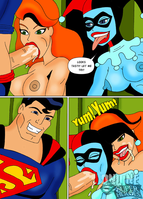 Hot Superwoman got a juicy dick in her mouth!